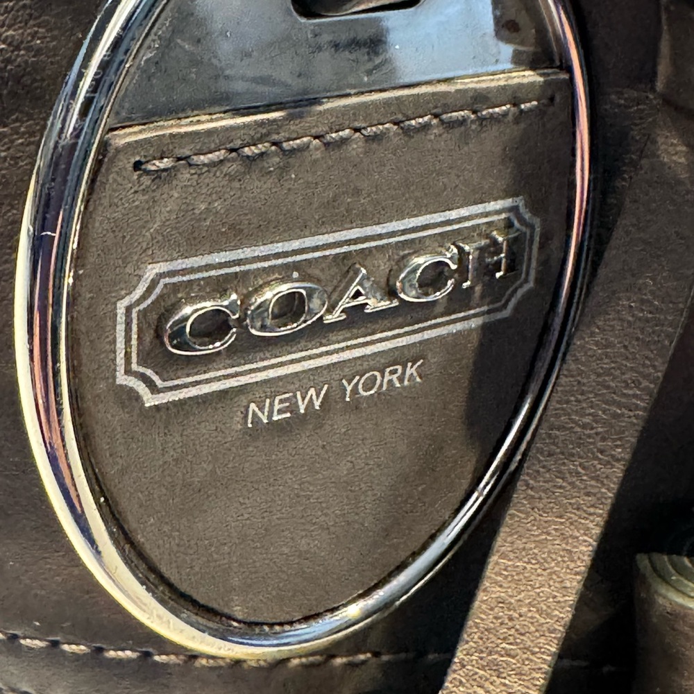 Coach Grey Leather Tote  Bag